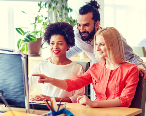 Happy people moving to cloud finance software Happy people moving to cloud finance software