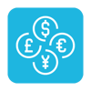 Multiple currency icon